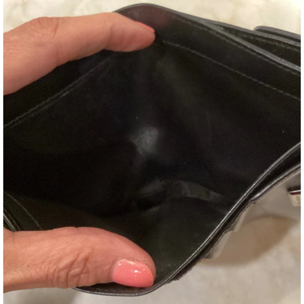 Gucci Black Leather Wallet‎ Coin Purse Card Holder Small